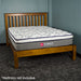 The Trent Double Size NZ Pine Slat Bed Frame with a Euro Top Pocket Spring Mattress on top.