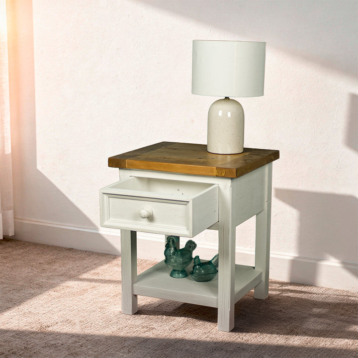 Tuscan Recycled Pine Bedside Table