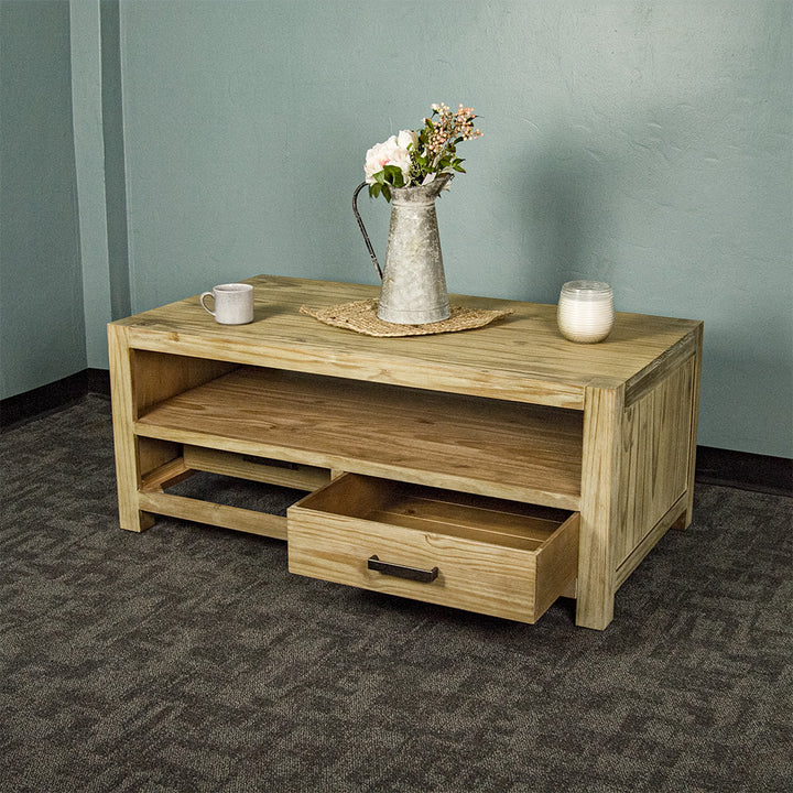 Vancouver 2 Drawer NZ Pine Coffee Table