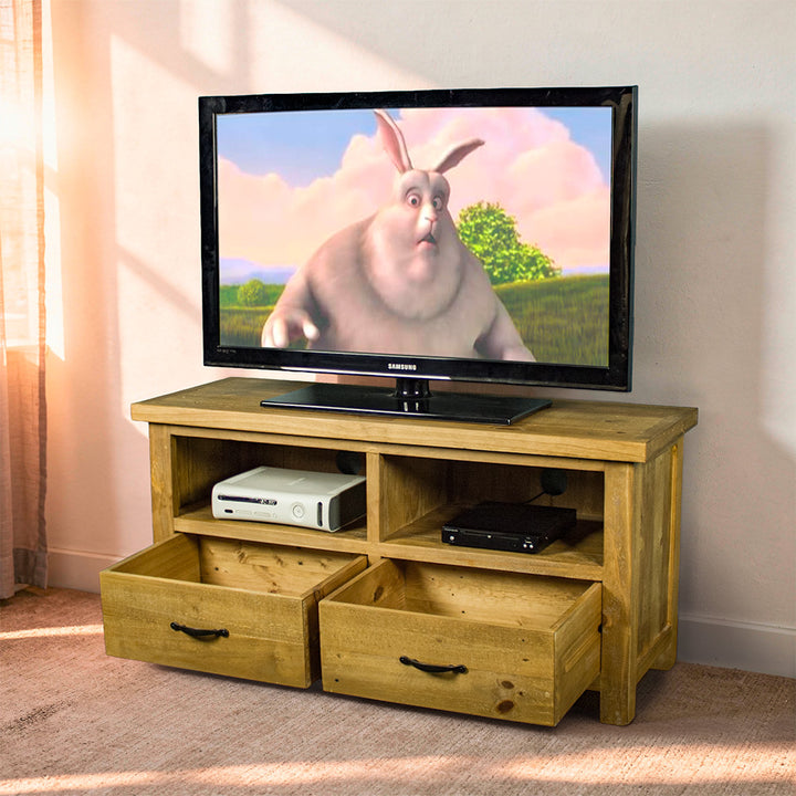 Ventura Two Drawer Recycled Pine TV Unit
