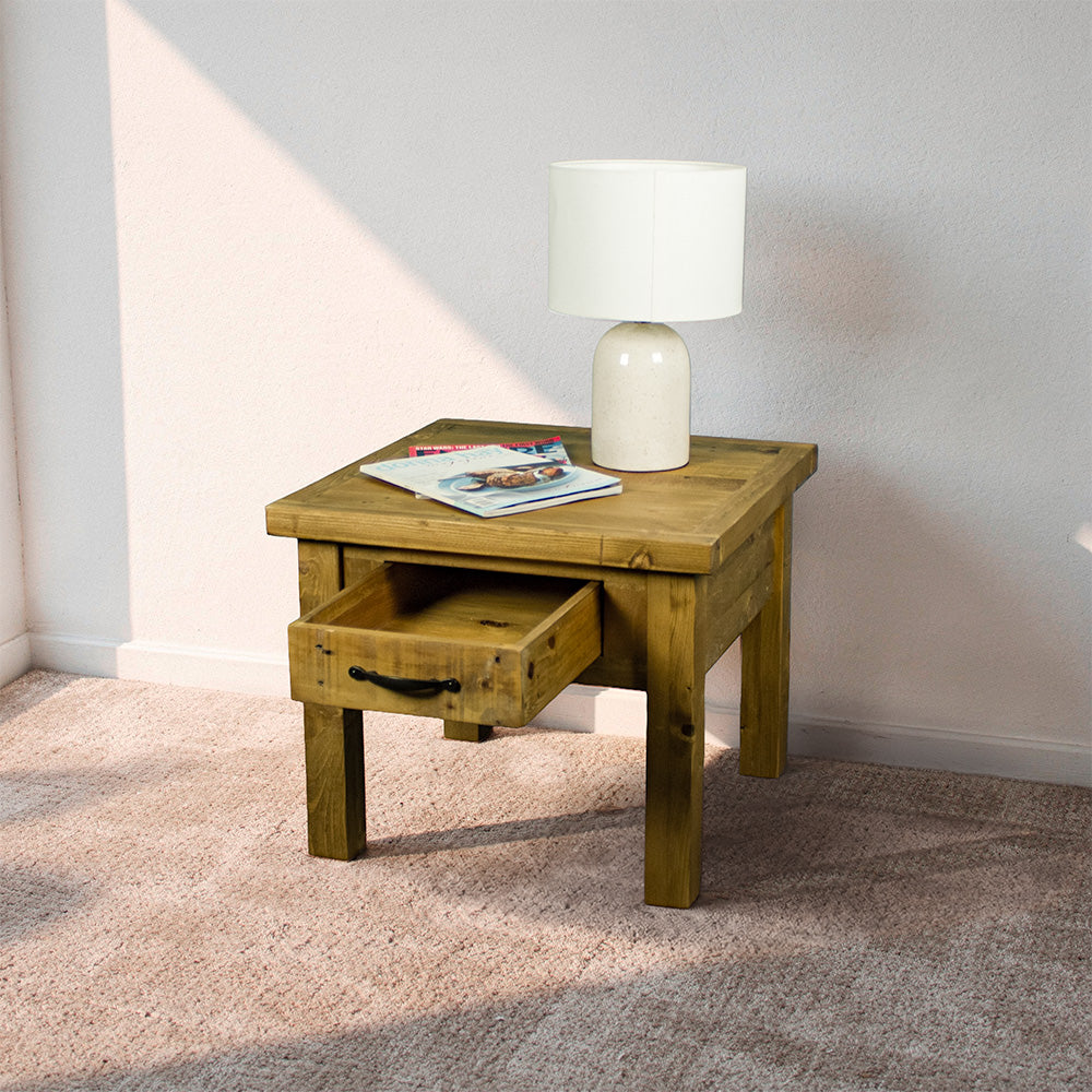 Ventura Recycled Pine Lamp Table