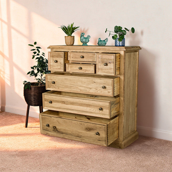 Versailles Oak 7 Drawer Chest