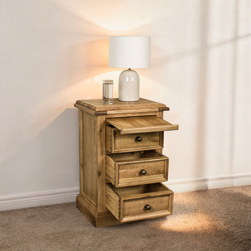 Versailles Oak Bedside Cabinet