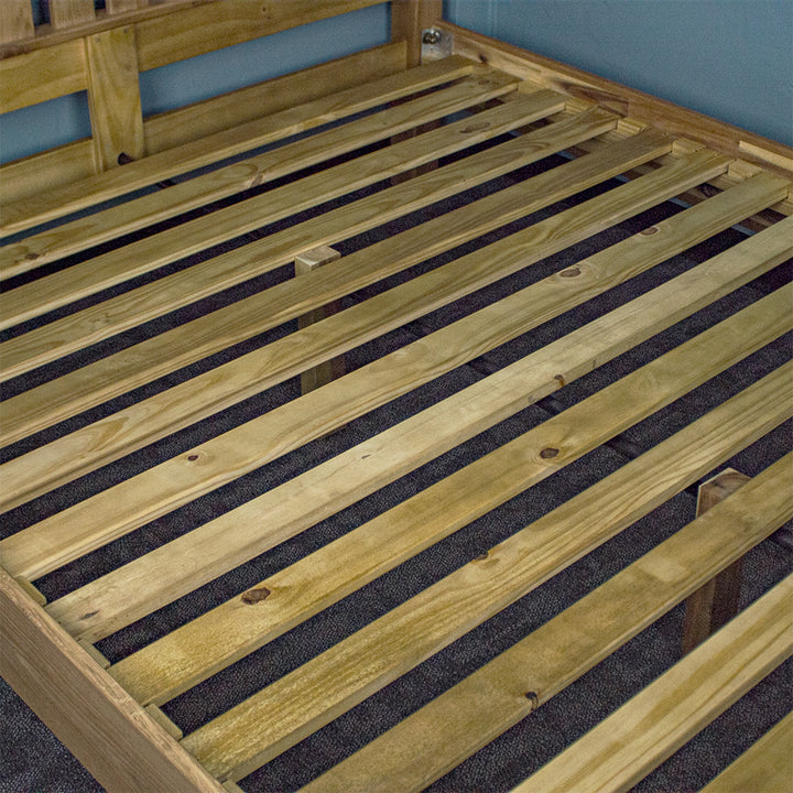 Versailles Oak Queen Size Slat Bed