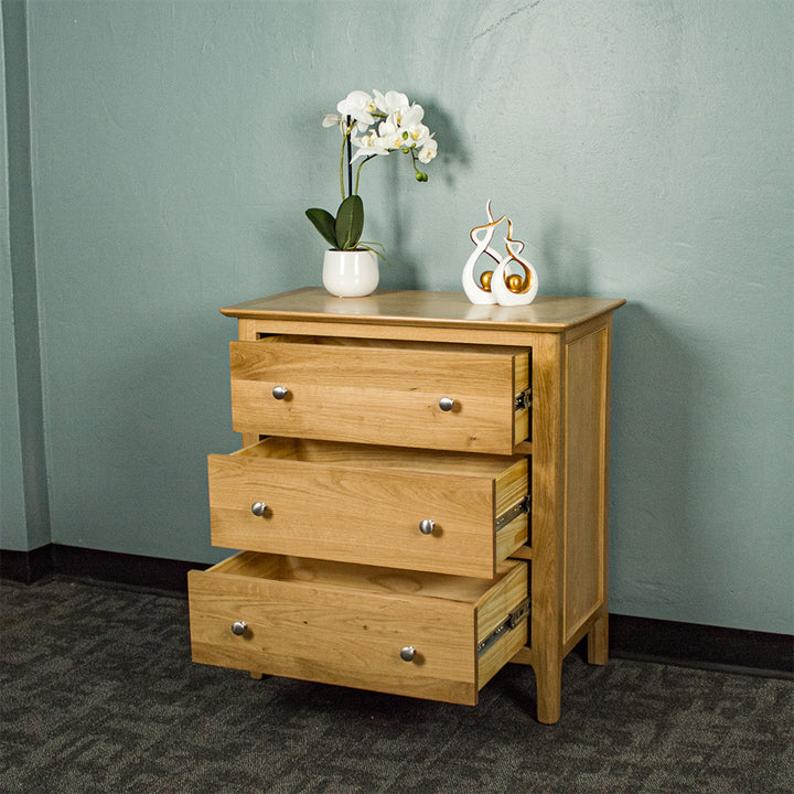 Victoria Oak 3 Drawer Tallboy