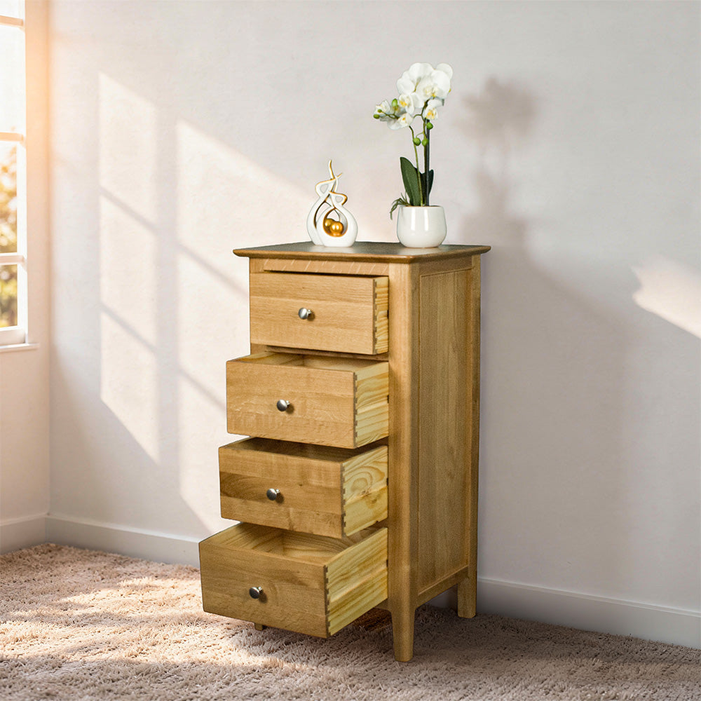 Victoria Oak 4 Drawer Lingerie Chest