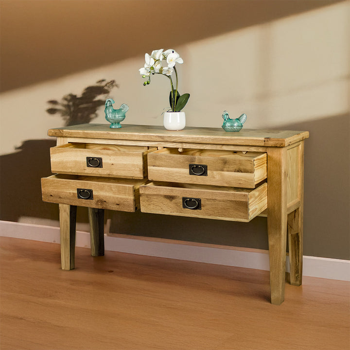 Vienna 4 Drawer Oak Hall Table