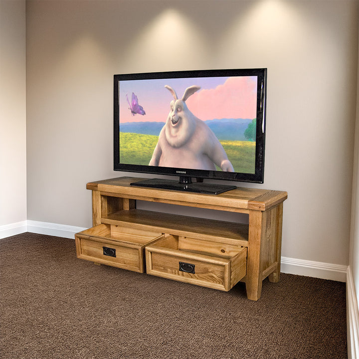 Yes 2 Drawer Oak Entertainment Unit