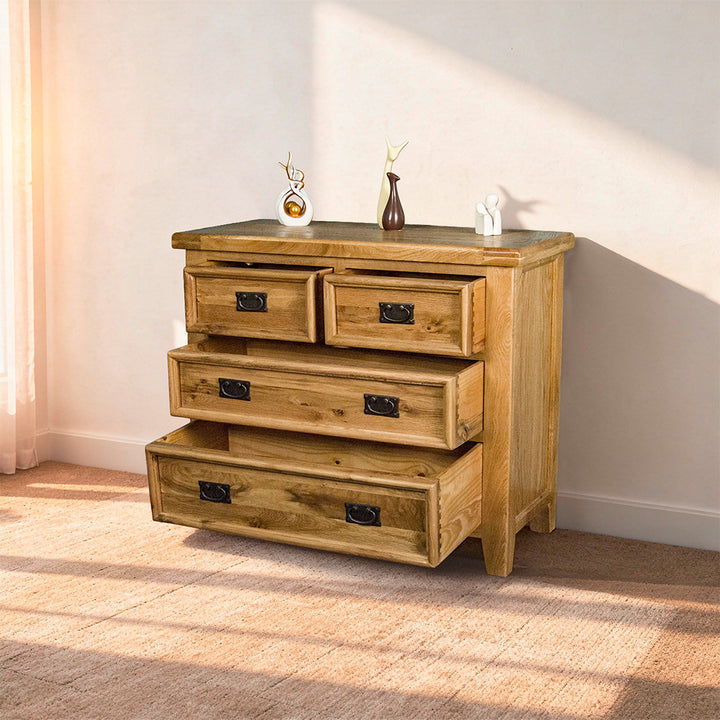 Yes Four Drawer Oak Lowboy