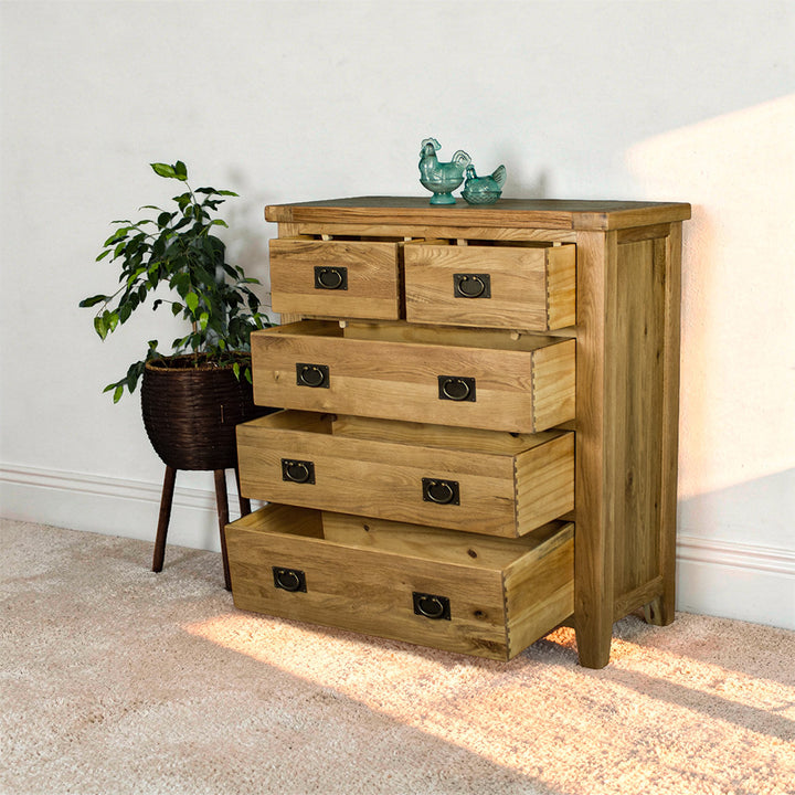 Yes Five Drawer Oak Chest