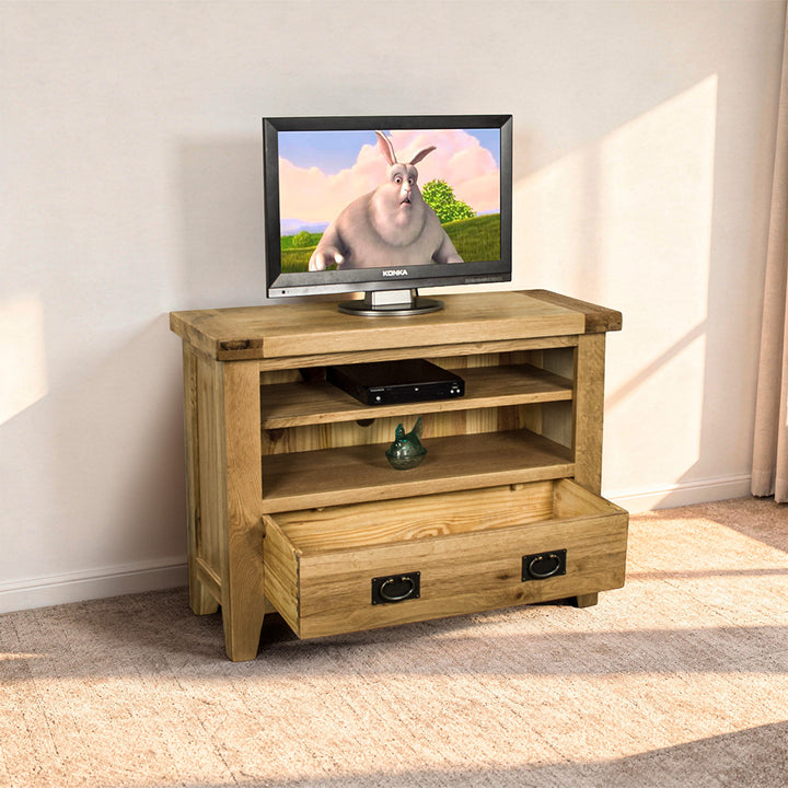 Yes Solid Oak Compact TV Unit