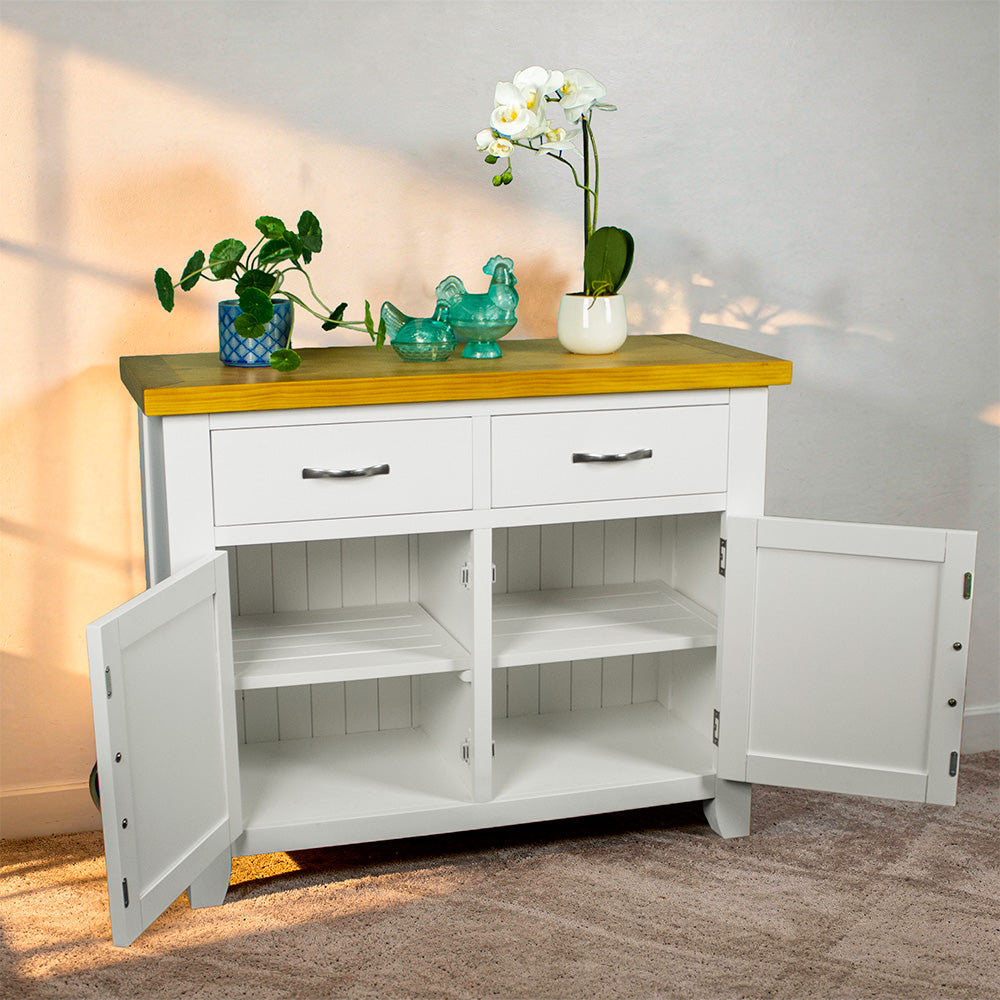 Felixstowe Small Pine Buffet (White)
