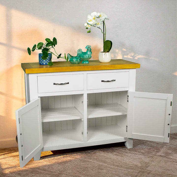 Felixstowe Small Pine Buffet (White)