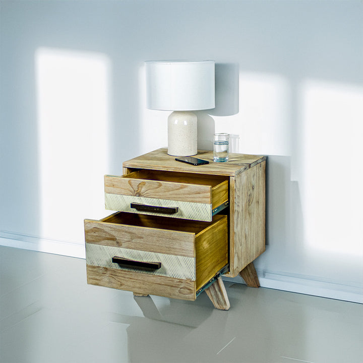 Soho 2-Drawer NZ Pine Bedside Cabinet