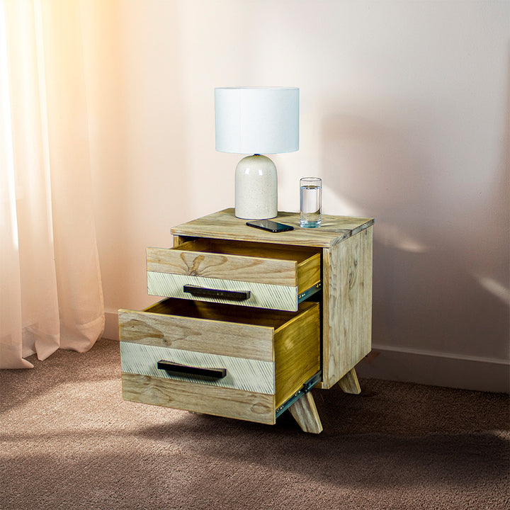 Soho 2-Drawer NZ Pine Bedside Cabinet
