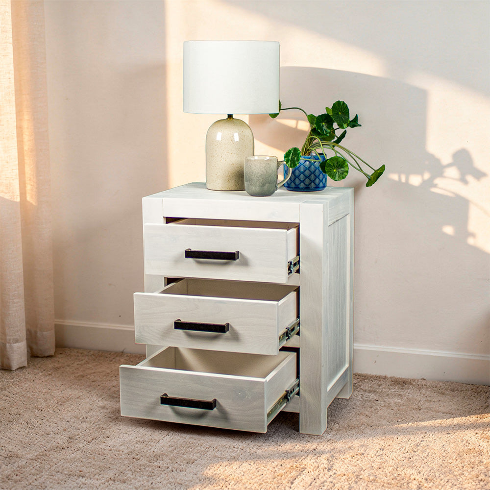 Vancouver White Bedside Cabinet