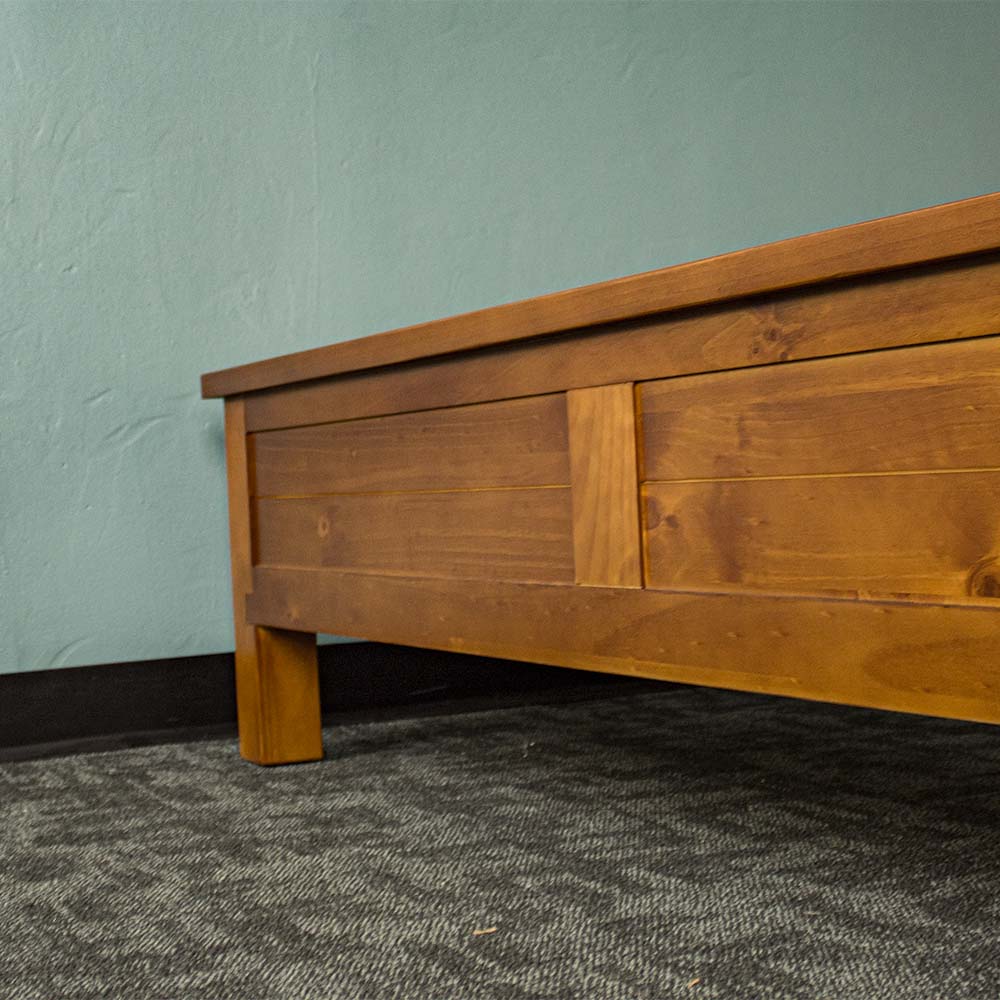 Alton Rimu-Stained NZ Pine King Bed Frame | Mainland Furniture NZ