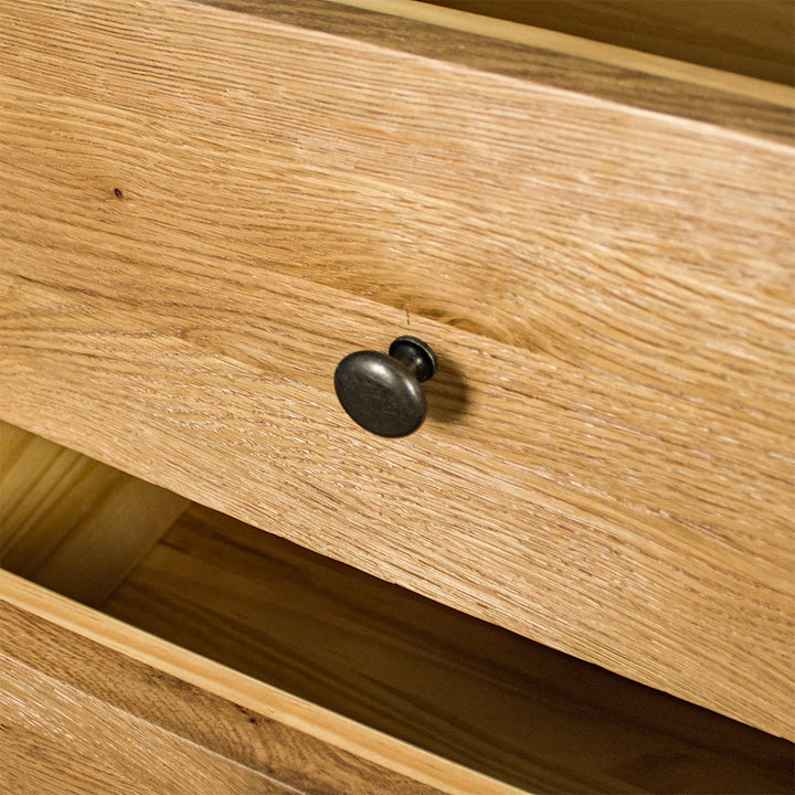 Beethoven Oak Lowboy Six Drawer Chest