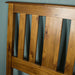 Close up of the bars on the frame of the New Quebec Single Size Pine Headboard