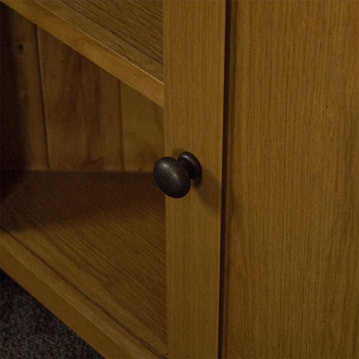 Queensland Oak Corner Cabinet