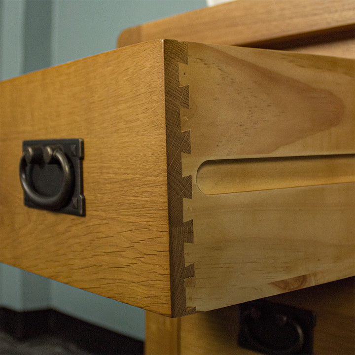 Queensland Oak Large Bedside Cabinet