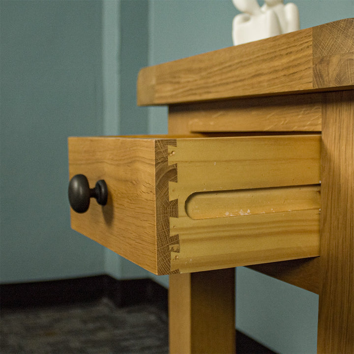 Queensland Oak Bedside/Lamp Table