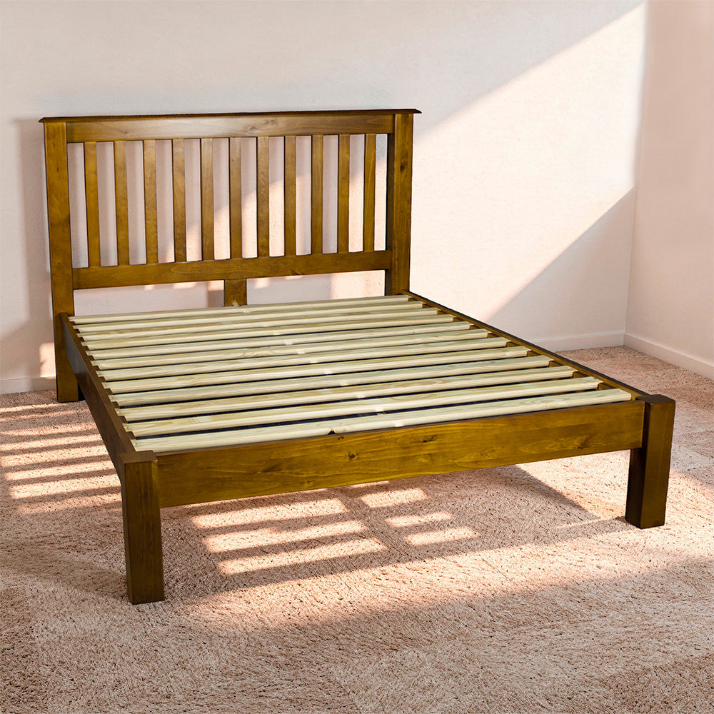Trent Double Size NZ Pine Slat Bed Frame