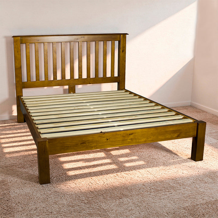 Trent Double Size NZ Pine Slat Bed Frame