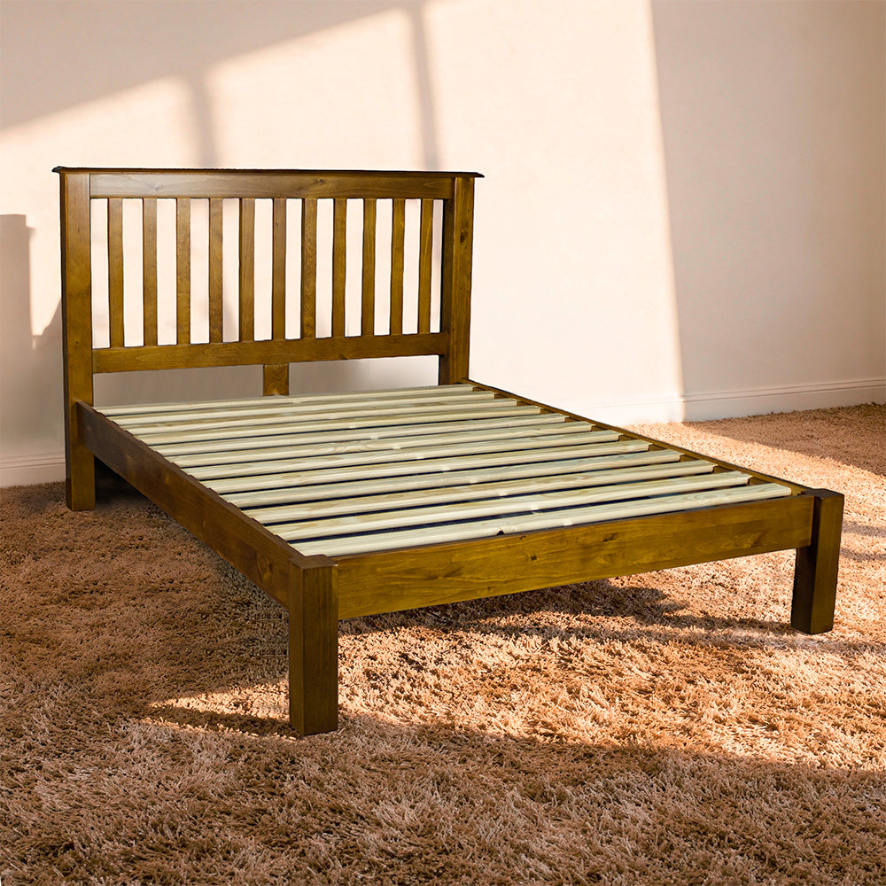 Trent Queen Size NZ Pine Slat Bed Frame