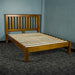 The front of the Trent Queen Size NZ Pine Slat Bed Frame.