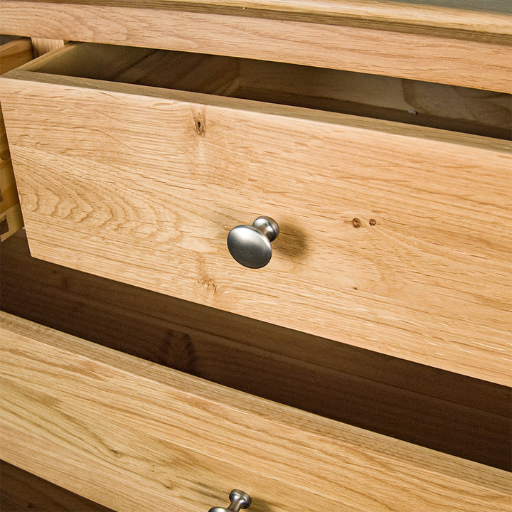 Victoria Oak 5 Drawer Tallboy