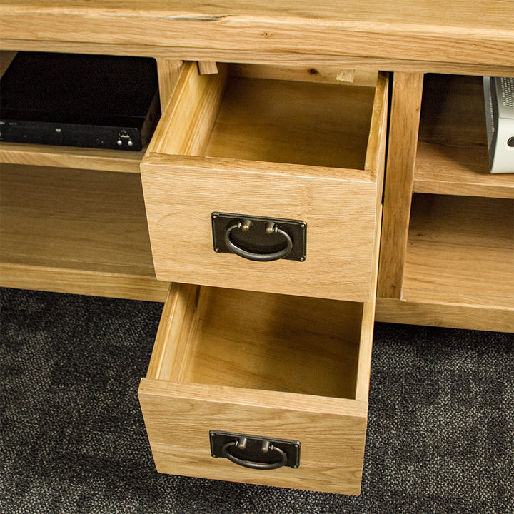 Vienna 2 Drawer Oak Entertainment Unit