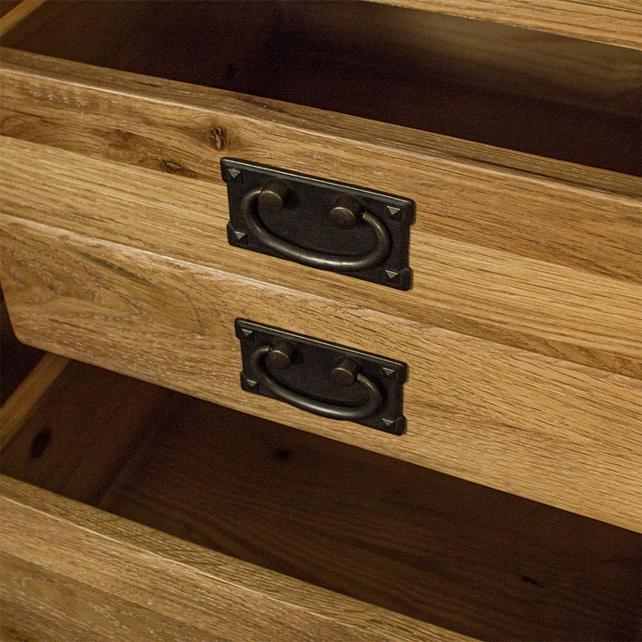 Vienna 6 Drawer Oak Lowboy