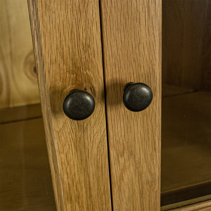 Yes Oak Corner Display Cabinet