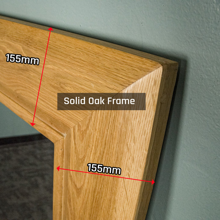 Yes 1.1m Oak Frame Mirror