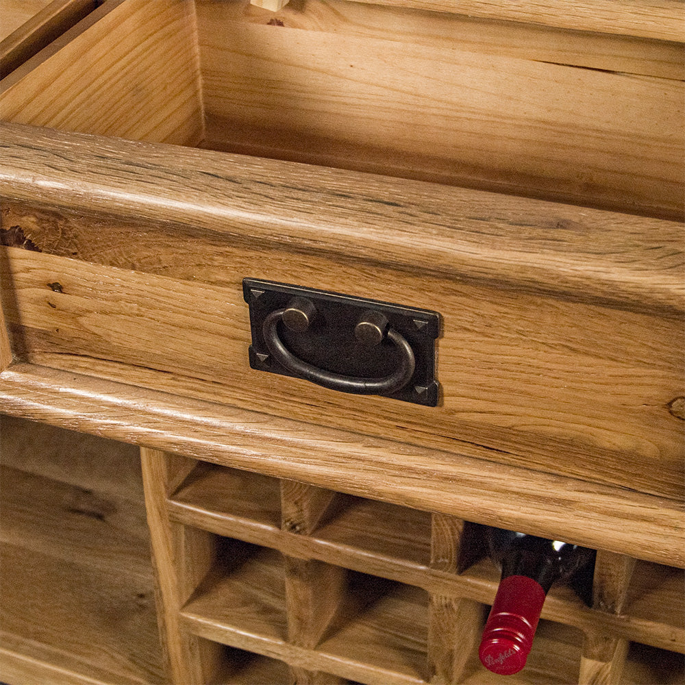Yes Large Oak Sideboard with Wine Rack