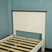 A closer view of the headboard of the Alton Single NZ Pine Slat Bed Frame.