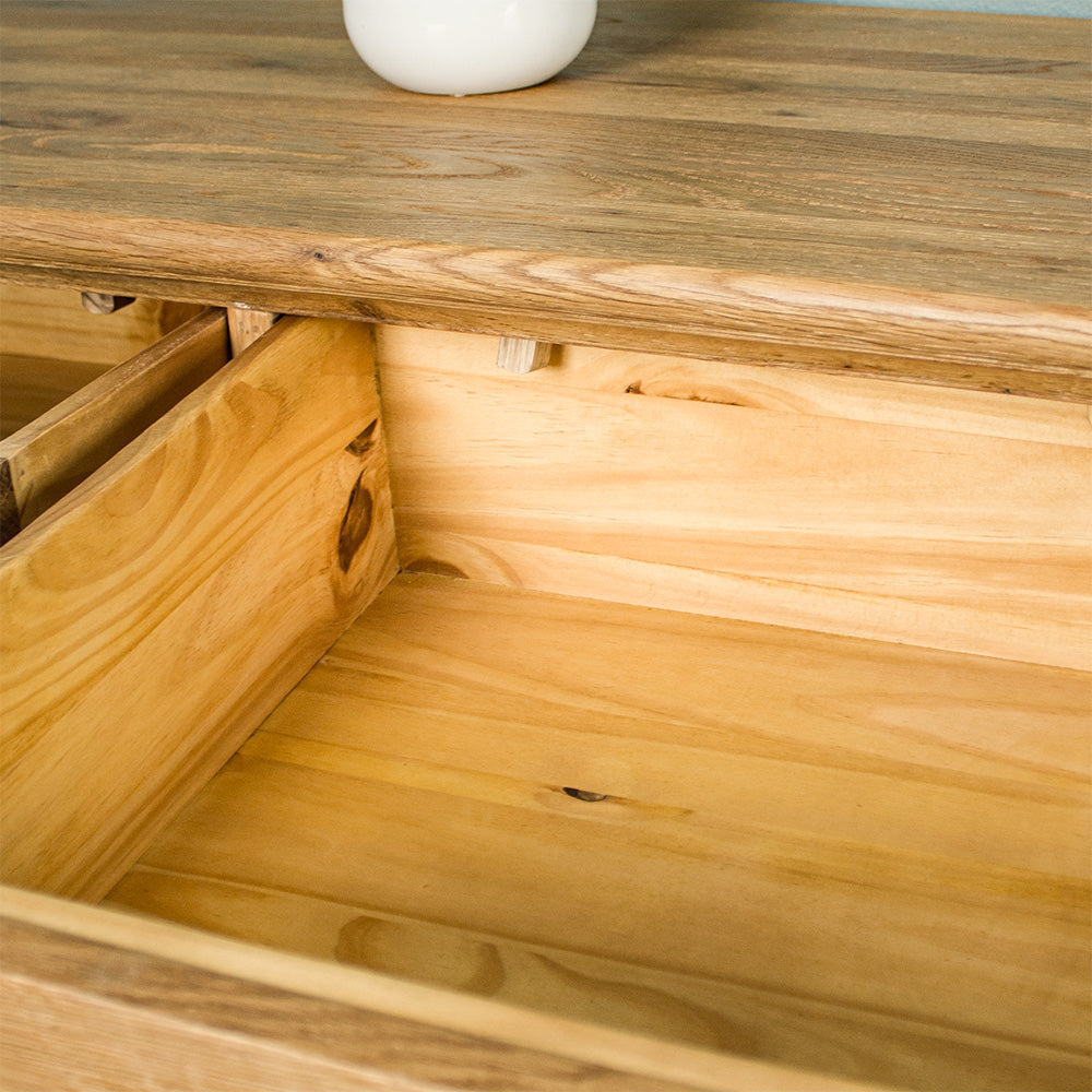 Beethoven Oak Lowboy Six Drawer Chest