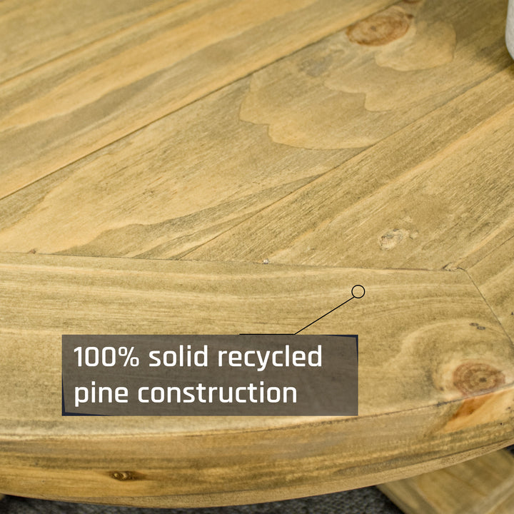 Buffalo Recycled Pine Round Coffee Table