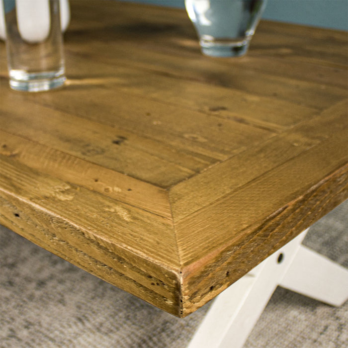 Close up of the top of the Byron Recycled Pine Coffee Table
