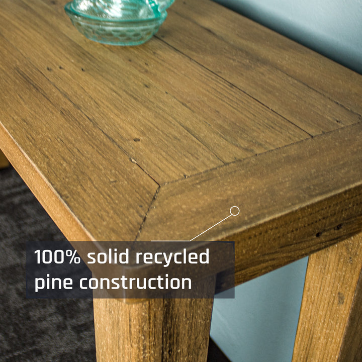 Top of the Cairns Recycled Pine Hall Table.