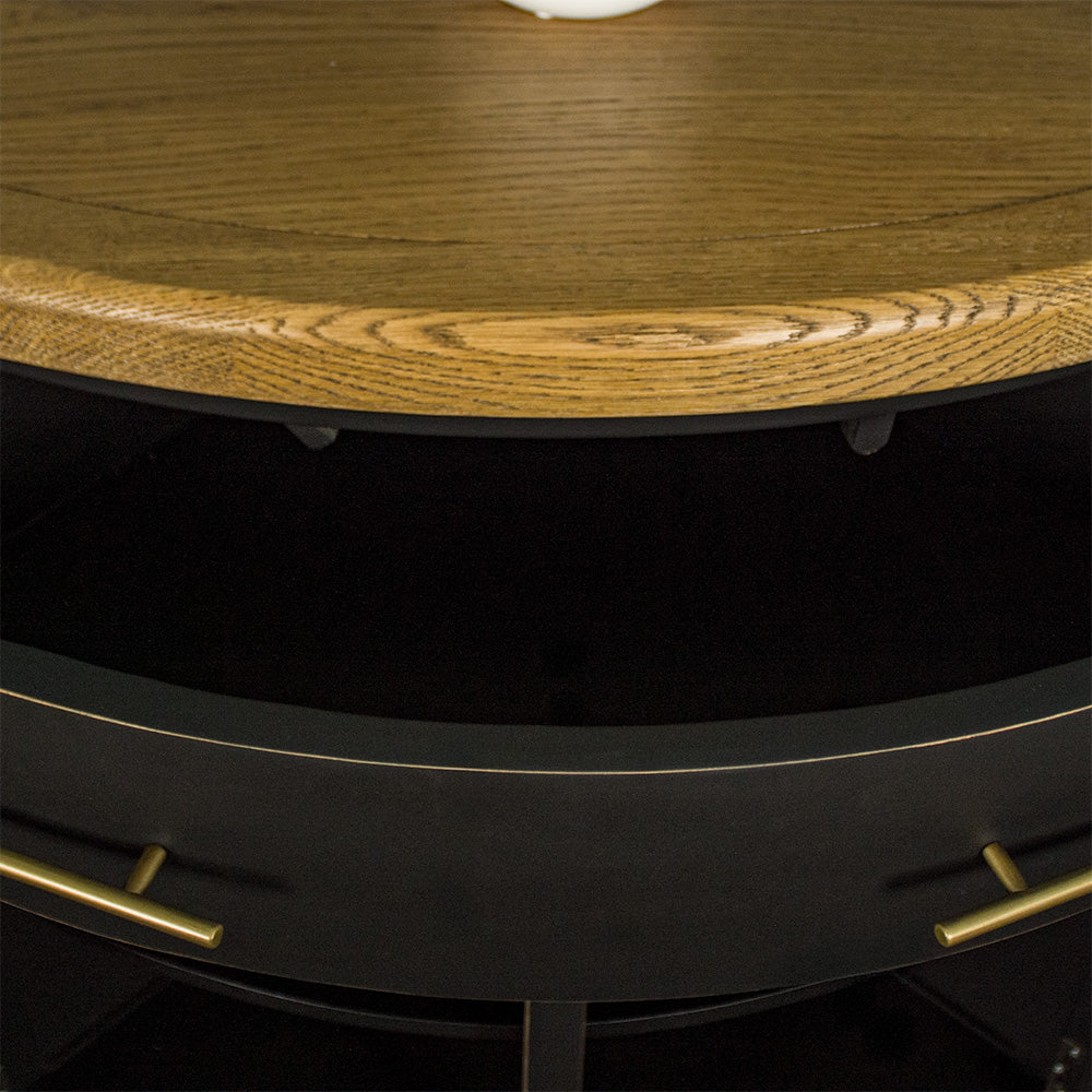 Cascais Oak-Top Corner Cabinet