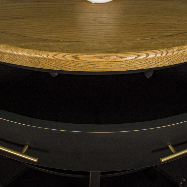 Cascais Oak-Top Corner Cabinet