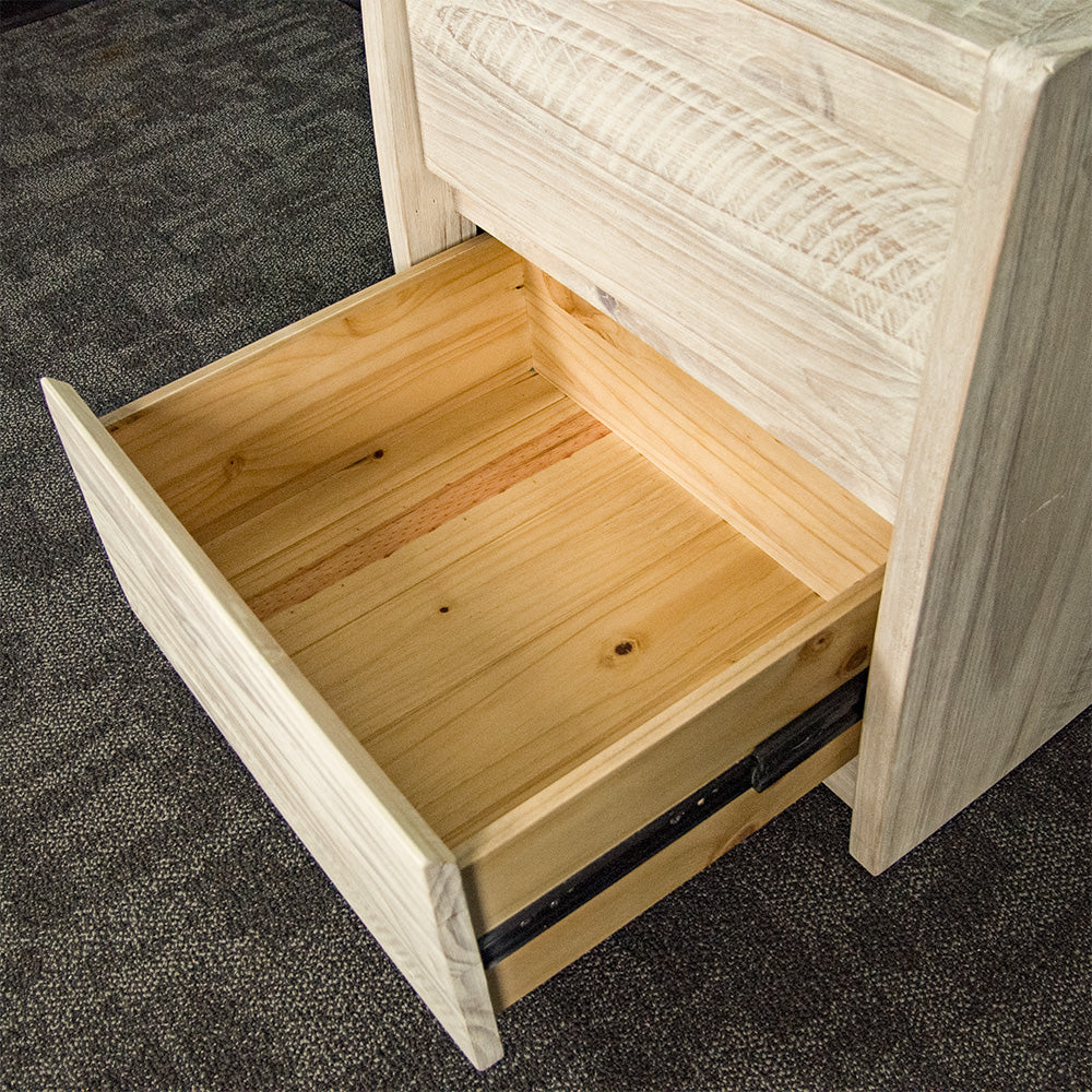 Charlotte 2 Drawer NZ Pine Bedside Cabinet