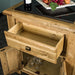Overall view of the drawer on the Danube Compact Granite Top Oak Kitchen Island