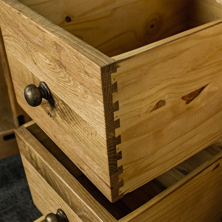 Farmhouse 3 Drawer Rustic Oak Buffet