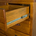 Metal runners of the drawers of the Jamaica 6 Drawer Pine Tallboy