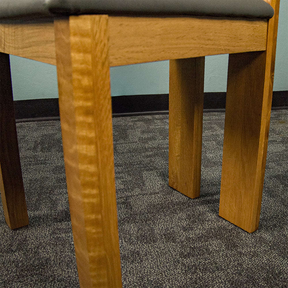 Bristol Oak Grey Dining Chair with Upholstered Back