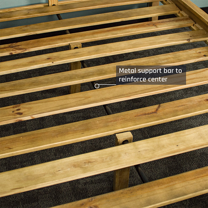 Ormond Oak King Bed Frame and Five Zone Mattress Combo