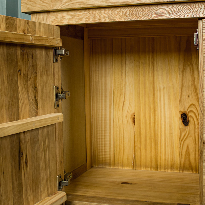 Oscar Compact Three Door Oak Buffet